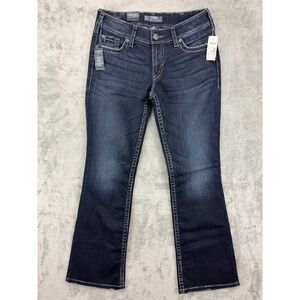 NWT Silver Suki Surplus Women's Jeans 30x32 Bootcut Stretch Flap Pockets
